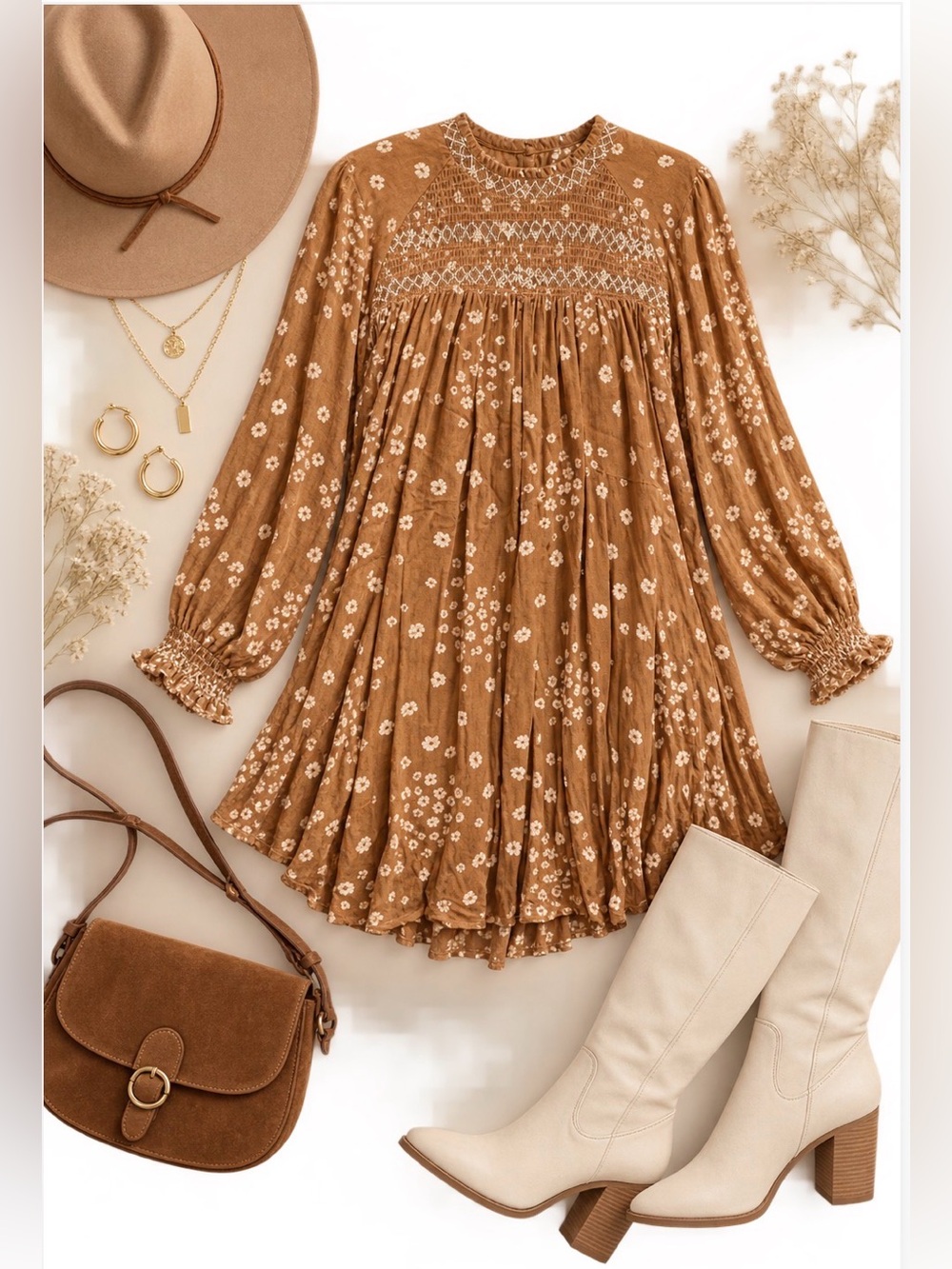 Free People Flowers in Her Hair Tunic EUC